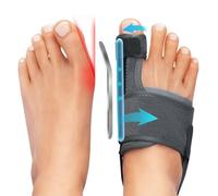 XFSRG 2 Pezzi Alluce Valgo Correttore Regolabile Stecca per Alluce per Donne & Uomini Supporto per L'alluce Rotto Protezione e Sollievo dal Dolore (Grey)