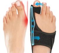 XFSRG 2 Pezzi Alluce Valgo Correttore Regolabile Stecca per Alluce per Donne & Uomini Supporto per L'alluce Rotto Protezione e Sollievo dal Dolore (Nero)