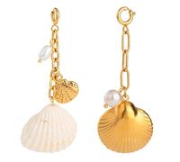 XFSRG 2 Pezzi Bikini Ciondolo Stella Marina Conchiglia Elegante Accessorio da Spiaggia Estivo Stile Unico per Donna (Oro)