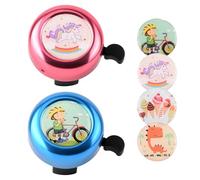 XFSRG 2 Pezzi Campanello Bicicletta Bambini Rotondo Colorato Suono Chiaro Campanelli Bici Decorativi Cartone Animato Balance Bike