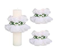 XFSRG 2 Pezzi Candele Decorative Corona Comunione Battesimo Candela Protezione Antigoccia per Matrimonio Compleanno DIY(#4)