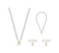 XFSRG 2 Pezzi Cordino per Cellulare con Perle Set Lungo e Corto Catena Laccetto Perline Tracolla a Catena per Cellulari Porta Cellulare da Collo con Perle