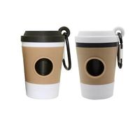 XFSRG 2 Pezzi Distributore Sacchetti Cane Cacca Design Tazza da Caffè Portasacchetti Portatile per Cani da Passeggio e Viaggio per Rifiuti Animali