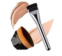 XFSRG 2 Pezzi Set Pennelli Trucco Professionale Esagonale Fondotinta Piatto Applicatore Cosmetico Viso