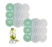 XFSRG 2 Pezzi Stampo per ghiaccio rotondo in silicone alimentare Resistente Facile da sformare ideale cocktail, whisky succhi bibite casa e bar
