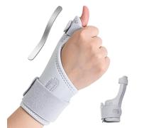 XFSRG 2 Pezzi Tutore Pollice e Polso con Stecca Supporto per Pollice Tunnel Carpale Tutore Rizoartrosi Stabilizzatore Avvolgente da Polso per Uso Quotidiano Uomo Donna (Grigio)