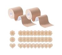 XFSRG 2 Volumi Reggiseno Adesivo Professionale Impermeabile e Traspirante Nastro Adesivo Seno con 15 Paia Copri Capezzoli per Torace Riunito Prevenire Il Rilassamento Toracico