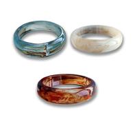 XFSRG 3 Pezzi Bracciale in Resina Acrilica per le Donne Bracciale Vintage In Acetato Screziato Polsino Rotondo Geometrico Compleanno Festival di Natale Gioielli di Moda