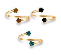 XFSRG 3 Pezzi Bracciali Donna Metallo Design Floreale Bracciale da Braccio Elegante per Ricorrenze Feste Viaggi