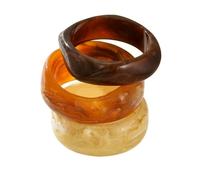 XFSRG 3 Stile Bracciale in Resina Acrilica per le Donne Braccialetti Retrò Larghi e Geometrici Irregolari Eleganti Accessori Moda per Ogni Occasione (Set 1)