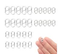 XFSRG 30 Pezzi Braccialetti S-lock Acciaio Inox a Doppia Apertura Antiscivolo e Stabile Mini Moschettone per Braccialetti Portachiavi Creazione di Gioielli