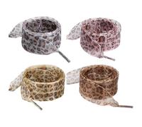 XFSRG 4 Paia Lacci Scarpe Leopardati Stringhe Colorate e Eleganti Accessori Scarpe Moda per Donna e Uomo (100cm)