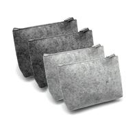 XFSRG 4 Pezzi Borsa Cosmetica in Feltro con Cerniera per Beauty Case Multifunzionale Astuccio Porta Penne e Organizer da Viaggio per fai da te e Ufficio