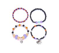 XFSRG 4 Pezzi Bracciale Halloween Pendente Fantasma Pipistrello Braccialetti Elegante e Raffinato Adatto per Feste Cosplay Celebrazioni