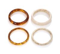 XFSRG 4 pezzi Bracciale Rigido Donna Elegante Bracciali Moderni Accessorio Moda Femminile Gioiello Quotidiano Bracciale Stiloso(Multicolore-1)