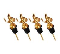 XFSRG 4 Pezzi Metal pour Barman Beccuccio Olio per Bottiglia per Liquore Olio Cocktail Vino Feste Bar Bottiglia Versatore Tappo