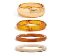 XFSRG 4 Stile Bracciale in Resina Acrilica per le Donne Braccialetti Retrò Larghi e Geometrici Eleganti Accessori Moda per Ogni Occasione (Set 3)