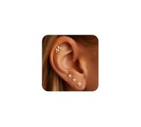 XFSRG 4Pcs Orecchini Donna in Rame Set Piercing Orecchio Anallergici Piercing Helix Trago Conch Ipoallergenici Multi Piercings per Uso Quotidiano
