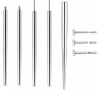 XFSRG 5 Pezzi Ago Guida Professionale Piercing Labbra Orecchie Strumento Inserimento Anelli Acciaio Inossidabile Lucido