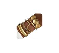 XFSRG 5 Pezzi Bracciali Larghi Donna Braccialetti Rigido Design Aperto Irregolare in Stile Retrò con Fascia Larga Liscia per Uso Quotidiano Festa e Abito da Sera