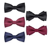 XFSRG 5 Pezzi Papillon Uomo Stile Britannico Classico Regolabile Fiocco Preannodato per Business Formale Matrimonio