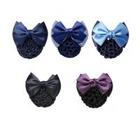 XFSRG 5 Pezzi Retina per Capelli Chignon con Fiocco Retine Chignon | Fermaglio Capelli con Fiocco Accessorio per Raccolto Donna Bambina