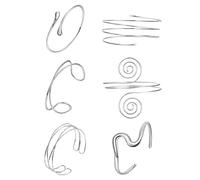 XFSRG 6 Pezzi Bracciali Donna Forma Geometrica Semplice Bracciale da Braccio Regolabile Gioiello Semplice e Versatile