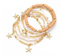 XFSRG 6 Pezzi Cavigliera Conchiglie Set Stella Marina e Conchiglia Mare