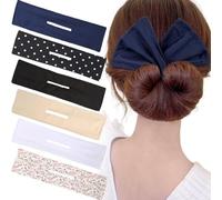 XFSRG 6 Pezzi Ciambelle per Chignon con Fiocco Capelli Twist Curler Facile Capelli Spugna Chignon Accessori per Acconciature Donna Ragazza Raccolto Elegante Quotidiano
