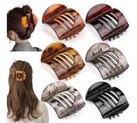 XFSRG 6 Pezzi Fermaglio Capelli Donna con Design Curvo Matte Forte Tenuta Antiscivolo Hair Clips per Capelli Sottili e Spessi(Multicolore C)