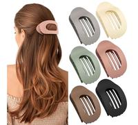 XFSRG 6 Pezzi Fermaglio Capelli Donna Eleganti Leopard Antiscivolo Pinze Ovali Hair Clips per Tutti i Giorni Sport Guida Sdraiati(Multicolore D)