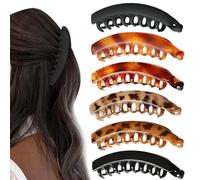XFSRG 6 Pezzi Mollette Capelli Donna Banana Clip Accessori Mollette Fermagli per Capelli a Coda di Cavallo Ciappo per Clip Antiscivolo Resistenti