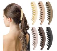 XFSRG 6 Pezzi Mollette Capelli Donna Banana Clip Accessori Mollette Fermagli per Capelli a Coda di Cavallo Ciappo per Clip Antiscivolo Resistenti