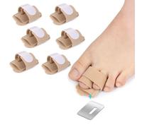 XFSRG 6 Pezzi Separa Dita Piedi Correttore in Nylon per Dito a Martello Raddrizza Dita Piedi per Tutore e Sollievo (Colore Della Pelle)