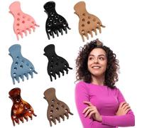 XFSRG 7 Pezzi Fermaglio Capelli Donna Sollevamento Delle Radici più Volume Senza Pieghe Antiscivolo Molletta per Ragazze Donne capelli ricci(Multicolore A)