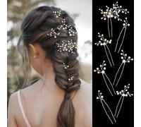 XFSRG 7 Pezzi Forcine Capelli Sposa Set di Forcine a Forma di U Eleganti Acconciatura da Sposa con Perle per Damigelle Donne Ragazza