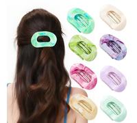 XFSRG 8 Pezzi Fermaglio Capelli Clip Rotonda Elegante e Colorata, Design Minimal Chic, Adatto a Tutti i Look Quotidiani da Cerimonia Idea Regalo Perfetta per Compleanni, Natale o Festa della Mamma