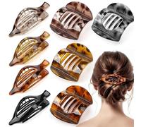 XFSRG 8 Pezzi Fermaglio Capelli Donna con Design Curvo Matte Forte Tenuta Antiscivolo Hair Clips per Capelli Sottili e Spessi(Multicolore B)