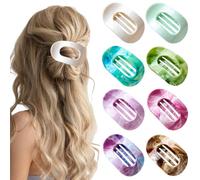 XFSRG 8 Pezzi Fermaglio Capelli Donna in Marmo Eleganti Laterale Antiscivolo Fermaglio per Tutti i Giorni Sport Guida Sdraiati(Multicolore A)