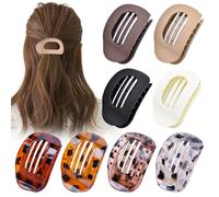 XFSRG 8 Pezzi Fermaglio Capelli Donna Piatto Forte Tenuta Laterale Antiscivolo Fermaglio Capelli per Sottili e Spessi(Multicolore A)
