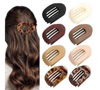 XFSRG 8 Pezzi Fermaglio Capelli Donna Piatto Forte Tenuta Laterale Antiscivolo Fermaglio Capelli per Sottili e Spessi(Multicolore B)
