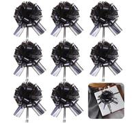 XFSRG 8 Pezzi Fiocchi Auto Matrimonio Coccarde Fiocco Matrimonio per Fiocchi Mazzi di Cesti Auto Feste di Natale e Matrimoni Fioristi(Nero)