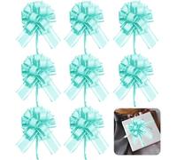 XFSRG 8 Pezzi Fiocchi Auto Matrimonio Coccarde Fiocco Matrimonio per Fiocchi Mazzi di Cesti Auto Feste di Natale e Matrimoni Fioristi(Blu)