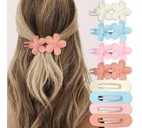 XFSRG 8 Pezzi Mollette Capelli Donna Clip a Becco d'Anatra Clip a Fiore Mollettone Capelli Dolce e Delicato Adatto per Tutti i Giorni Data Partito