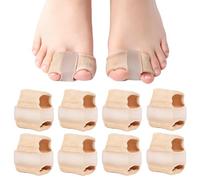 XFSRG 8 Pezzi Separatore Dita Piede Alluce Valgo Divaricatore Dita Piedi Doppio Foro Correttore Alluce Valgo Separatore Con Gel Sollievo Dal Dolore Cura Del Piede Uomo Donna