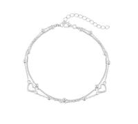 XFSRG A Forma di Cuore Bracciale Donna Doppio Strato Bracciali Elegante e Raffinato Accessorio Alla Moda Adatto a Diverse Occasioni
