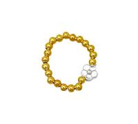 XFSRG Anelli Oro Design Elegante Con Perle Dorate e Fiore Bianco per Moda Donna
