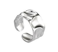 XFSRG Anelli Oro Signore Design Moderno Elegante Anello Oro e Argento per Donna Accessorio di Moda di Lusso (Argento)