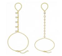 XFSRG Baciamano Donna Argento Elegante Bracciale Ad Anello Moda Gioielli Per Donna