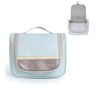 XFSRG Beauty Case da Donna da Appendere Borsa da Toilette Impermeabile con Scomparti e Tasche in Rete Grande Pochette Trucchi per Viaggi Uso Quotidiano e Organizer Cosmetico (Blu)